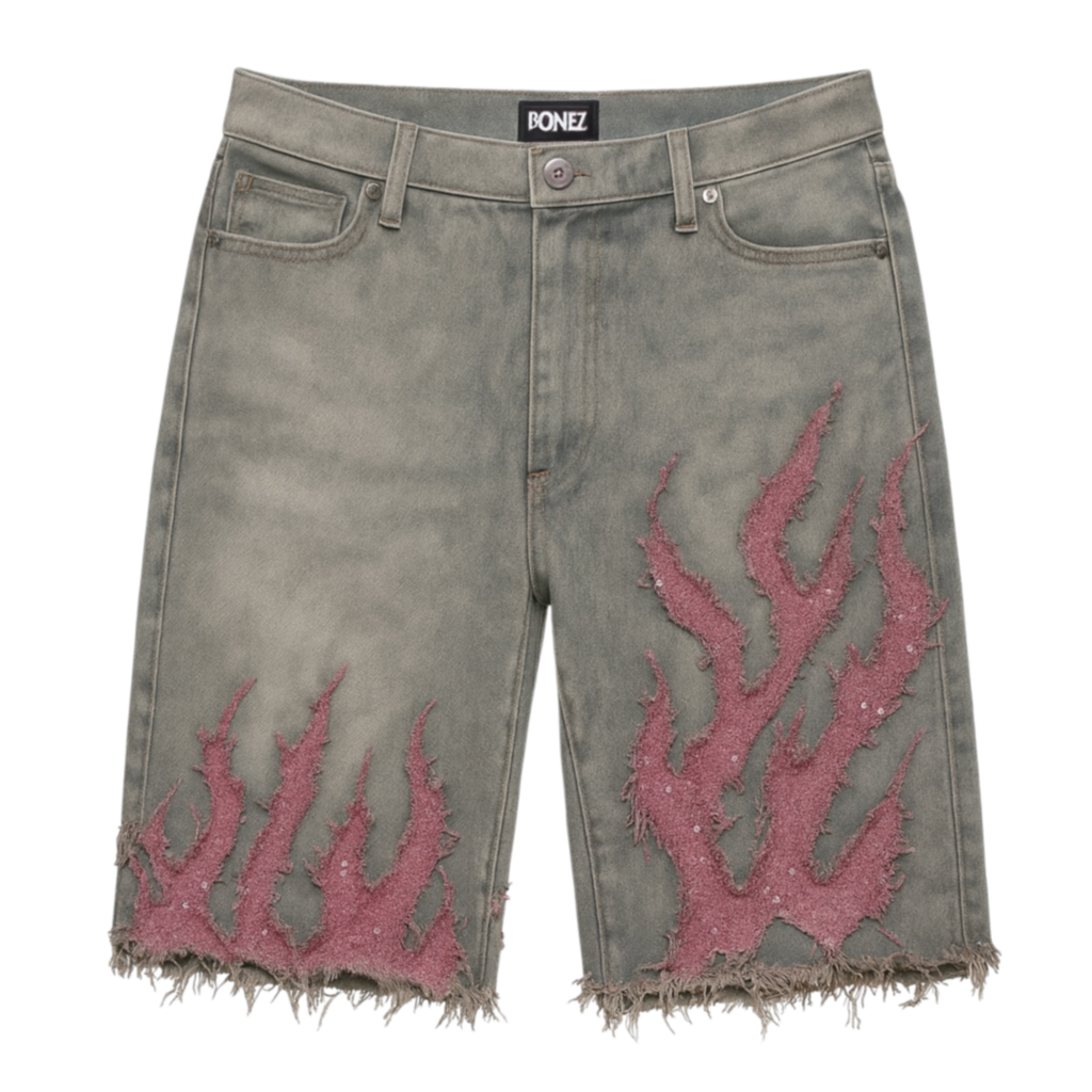 LAFLARE DENIM SHORTS